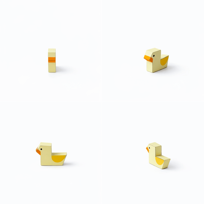 Stackable Minimal Farm Animal Papercraft Figures Set with Tuck Box, Instant PDF Download