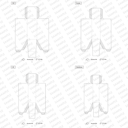 European High-Speed Train Papercraft Set | 5 Nesting Trains Printable PDF for Kids DIY Craft