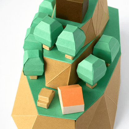 Tiny Christ the Redeemer Papercraft Mountain Diorama Brazil Landmark Miniature | Digital Download PDF Template