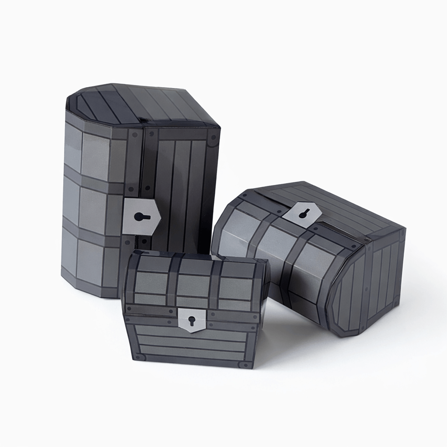 Treasure Chest Treat Box Bundle PDF Download | 12 Printable Papercraft Templates