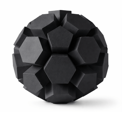 Geometric Soccer Ball Papercraft, Extruded Polyhedron Sculpture, Modern Paper Art Template, DIY Craft Kit PDF | Digital Download PDF