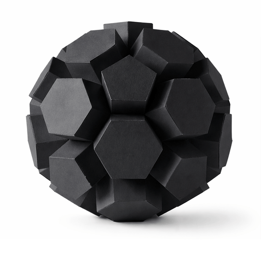 Geometric Soccer Ball Papercraft, Extruded Polyhedron Sculpture, Modern Paper Art Template, DIY Craft Kit PDF | Digital Download PDF