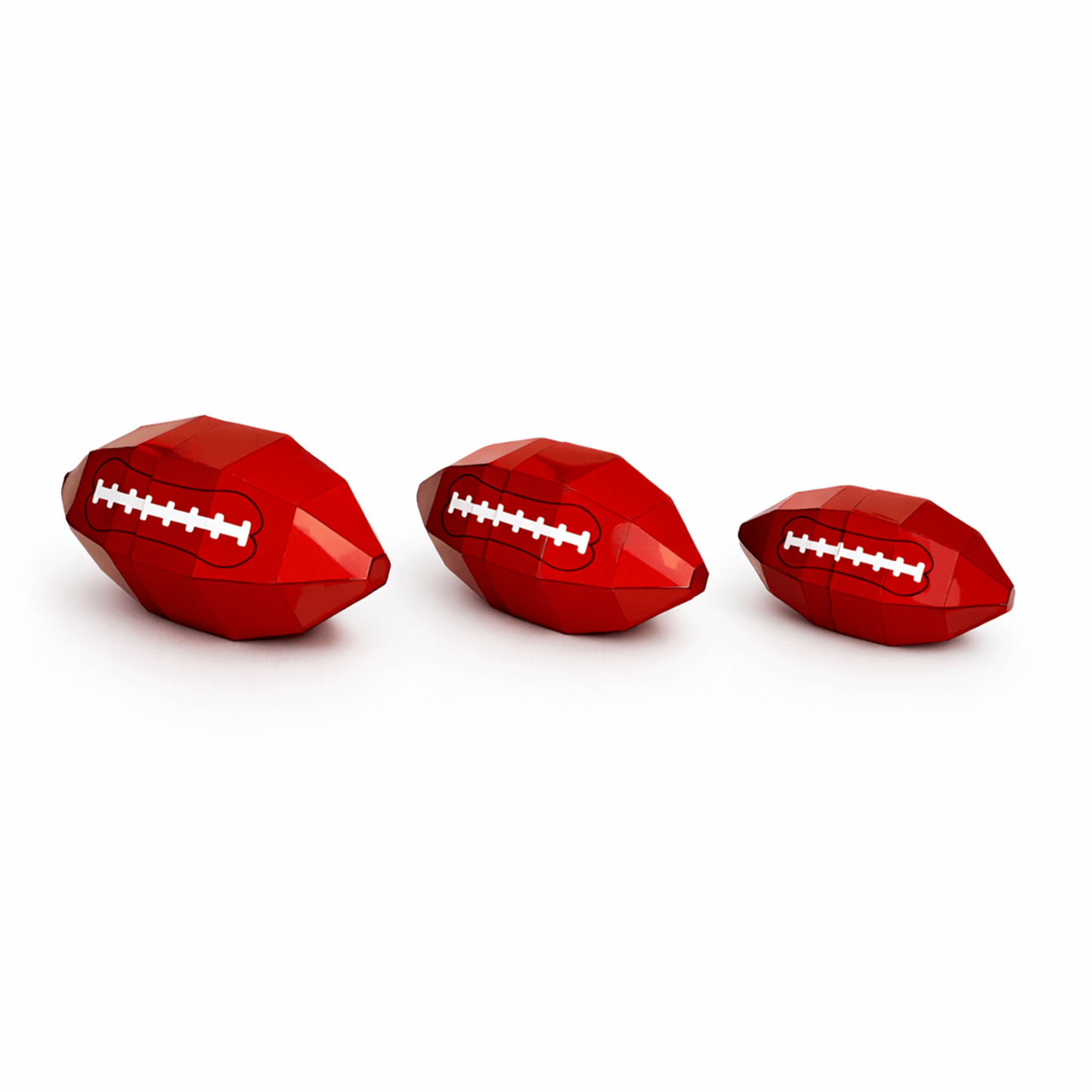 American Football Nesting Favor Boxes PDF Download | 3 Sizes Printable Papercraft Template