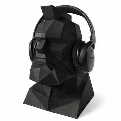 Polygonal Mohawk Mannequin Head Papercraft – DIY 3D Display for Headphones, Glasses | Printable PDF Template