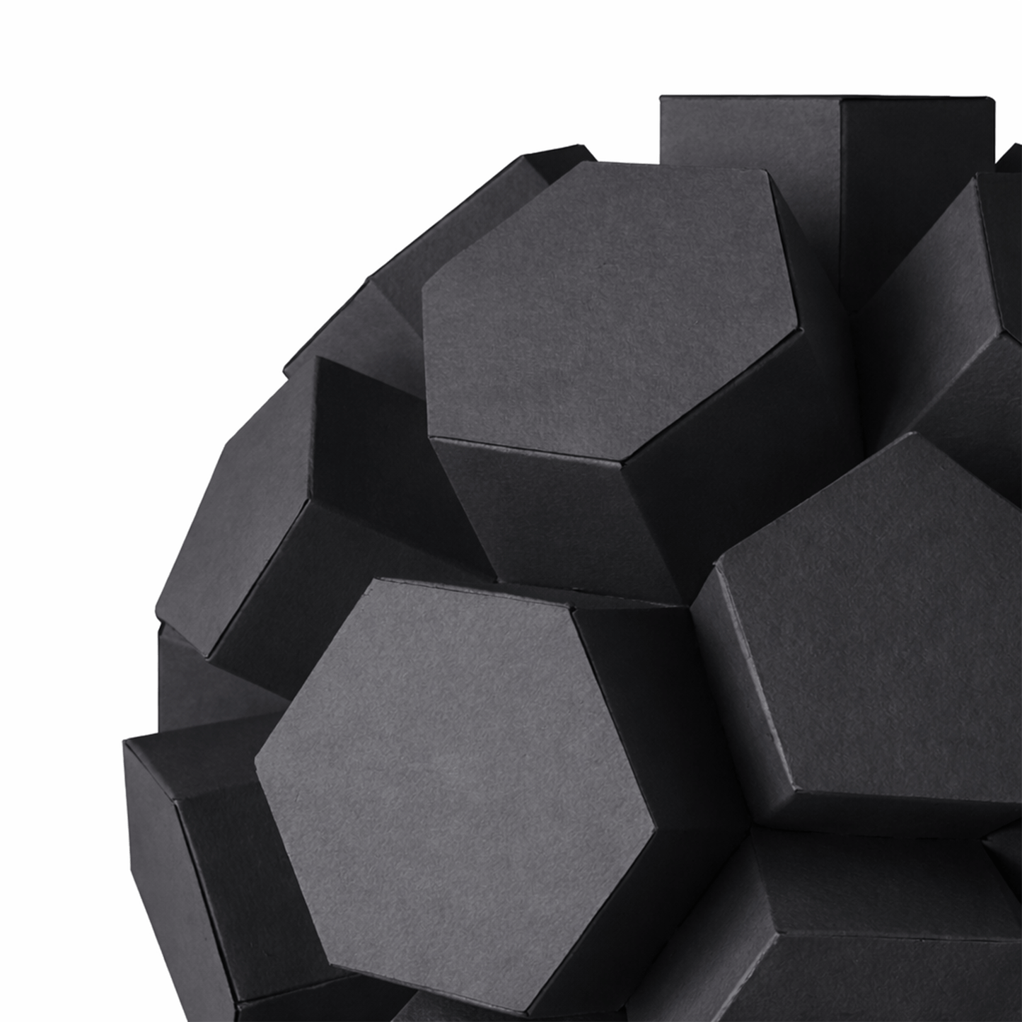 Geometric Soccer Ball Papercraft, Extruded Polyhedron Sculpture, Modern Paper Art Template, DIY Craft Kit PDF | Digital Download PDF