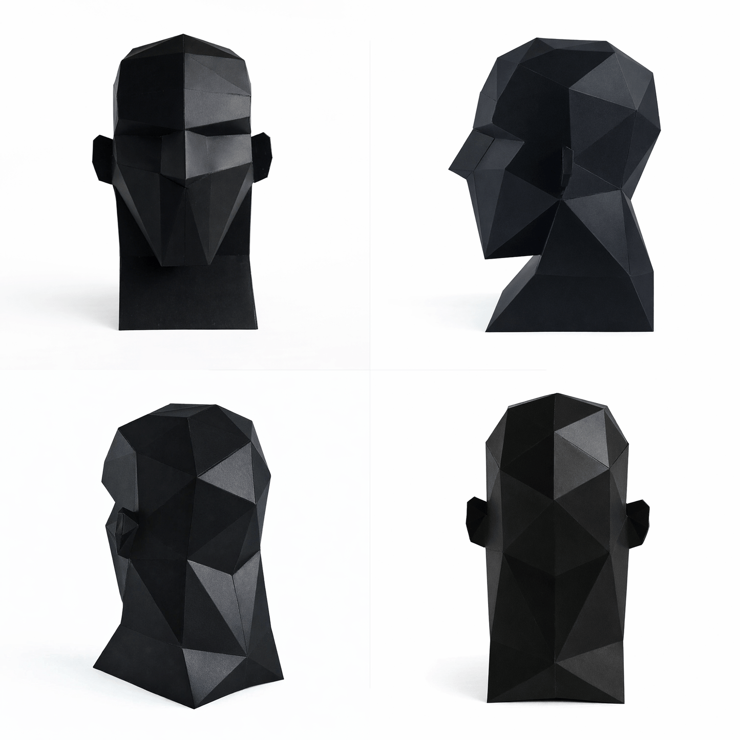 Polygonal Mannequin Head Papercraft – 3D DIY Display Stand (PDF Template)