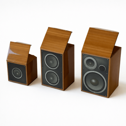 Printable Speaker Treat Box Nesting Set Papercraft Party Favor Audio Gift DIY Template
