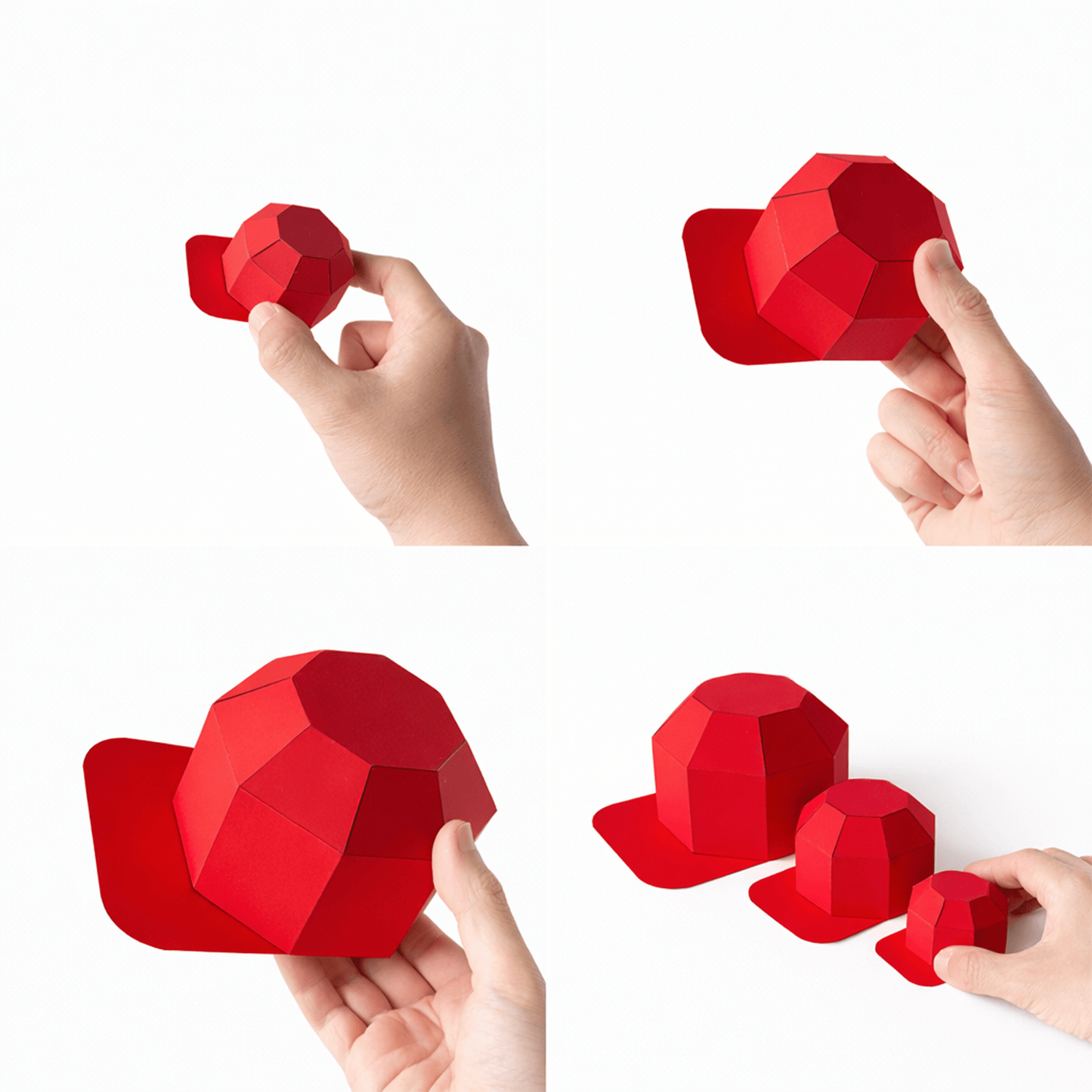 Printable Cap Favor Box Template | 3 Sizes, 4 Colors (Digital Download)