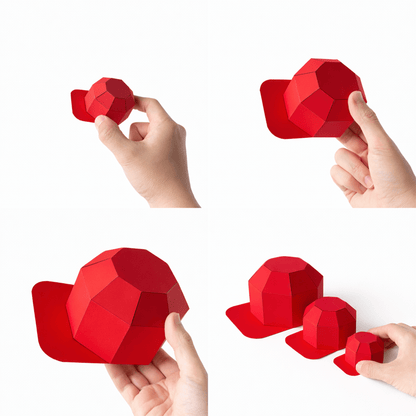 Printable Cap Favor Box Template | 3 Sizes, 4 Colors (Digital Download)
