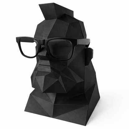 Polygonal Mohawk Mannequin Head Papercraft – DIY 3D Display for Headphones, Glasses | Printable PDF Template