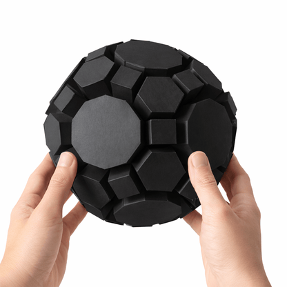 Geometric Sphere Papercraft Template, 3D Polyhedron Sculpture (Digital Download PDF)