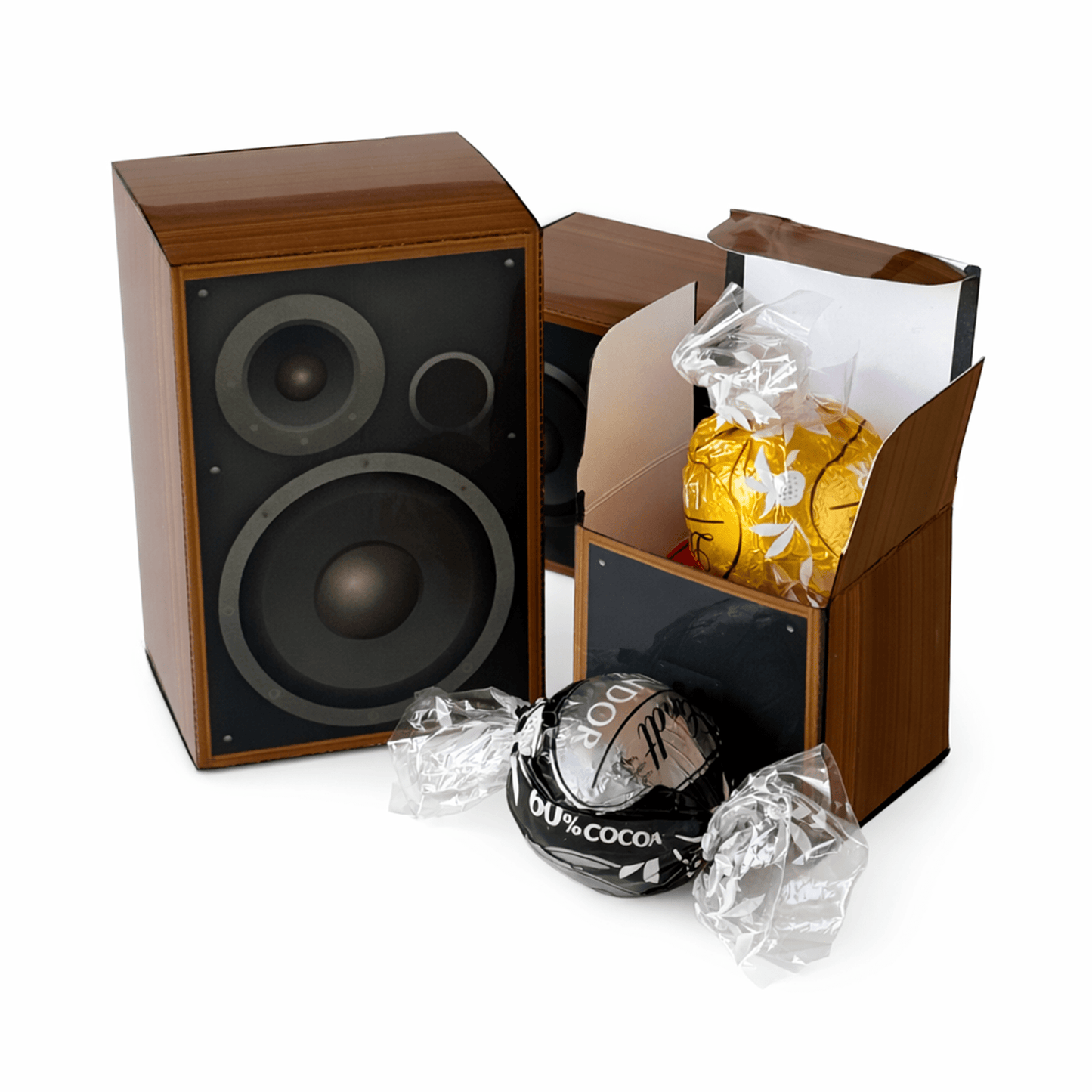 Printable Speaker Treat Box Nesting Set Papercraft Party Favor Audio Gift DIY Template