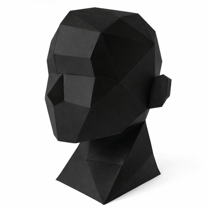 Printable Kids Mannequin Head - Low-Poly Display Stand (PDF Template)