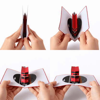 Double Decker Bus Pop-Up Card Template (Digital Download)