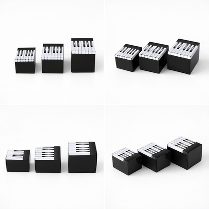 Piano Keyboard Treat Box PDF Download | Printable Music Party Papercraft Template