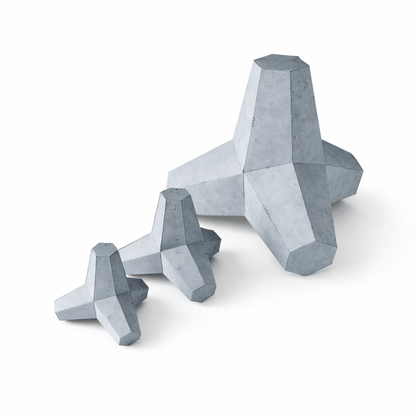 Tetrapod Papercraft Box Set | Stackable Wave Breaker Desktop Decor (Digital Download)