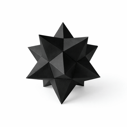 3D Star Polyhedron Papercraft Set Geometric Sculpture DIY Math Model Printable Template PDF Download