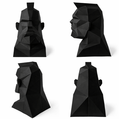 Polygonal Mohawk Mannequin Head Papercraft – DIY 3D Display for Headphones, Glasses | Printable PDF Template