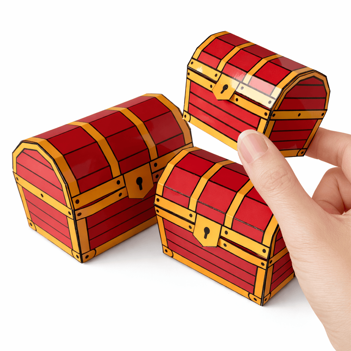 Treasure Chest Treat Box Bundle PDF Download | 12 Printable Papercraft Templates