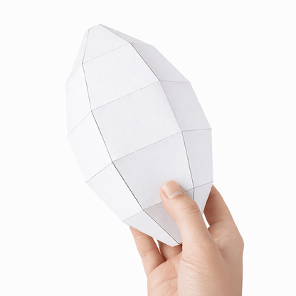 American Football Papercraft Template Three Sizes Printable PDF DIY Full Size 11-inch Custom Color
