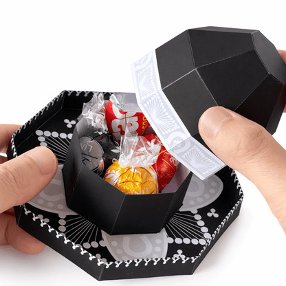 Sombrero Favor Box Papercraft Template Classic Mariachi White Party Treat Box | Digital Download PDF