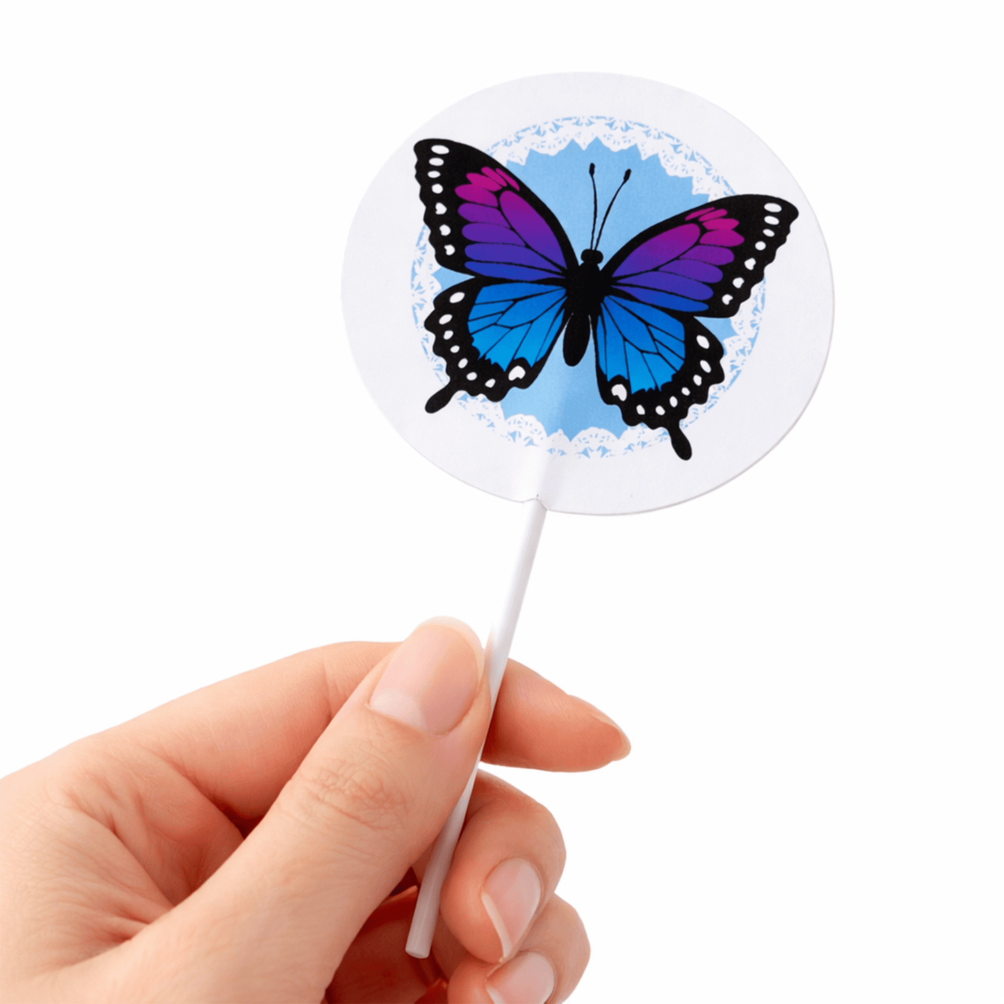 Butterfly Cake Topper with Moving Wings, Interactive Flip Animation, Printable PDF | Digital Download PDF