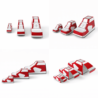 Basketball Sneaker Favor Box Papercraft, 12 Templates, Party Candy Box, 3 Sizes Printable | Digital Download PDF
