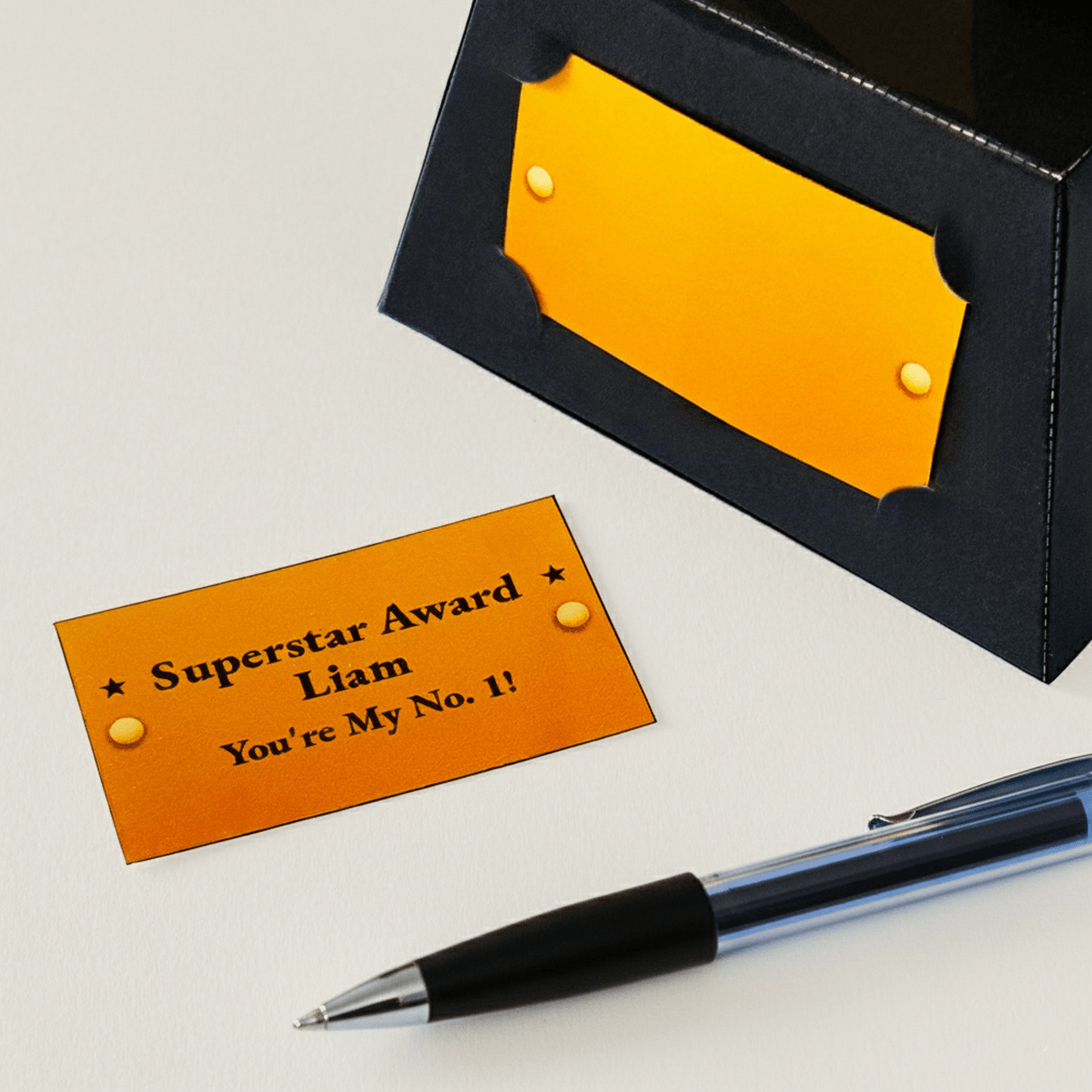 Star Trophy Papercraft Award | DIY 3D Star Model, Custom Message Plate (Digital Download)