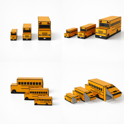 School Bus Favor Box Template | Printable Party Candy Holder (Digital Download)