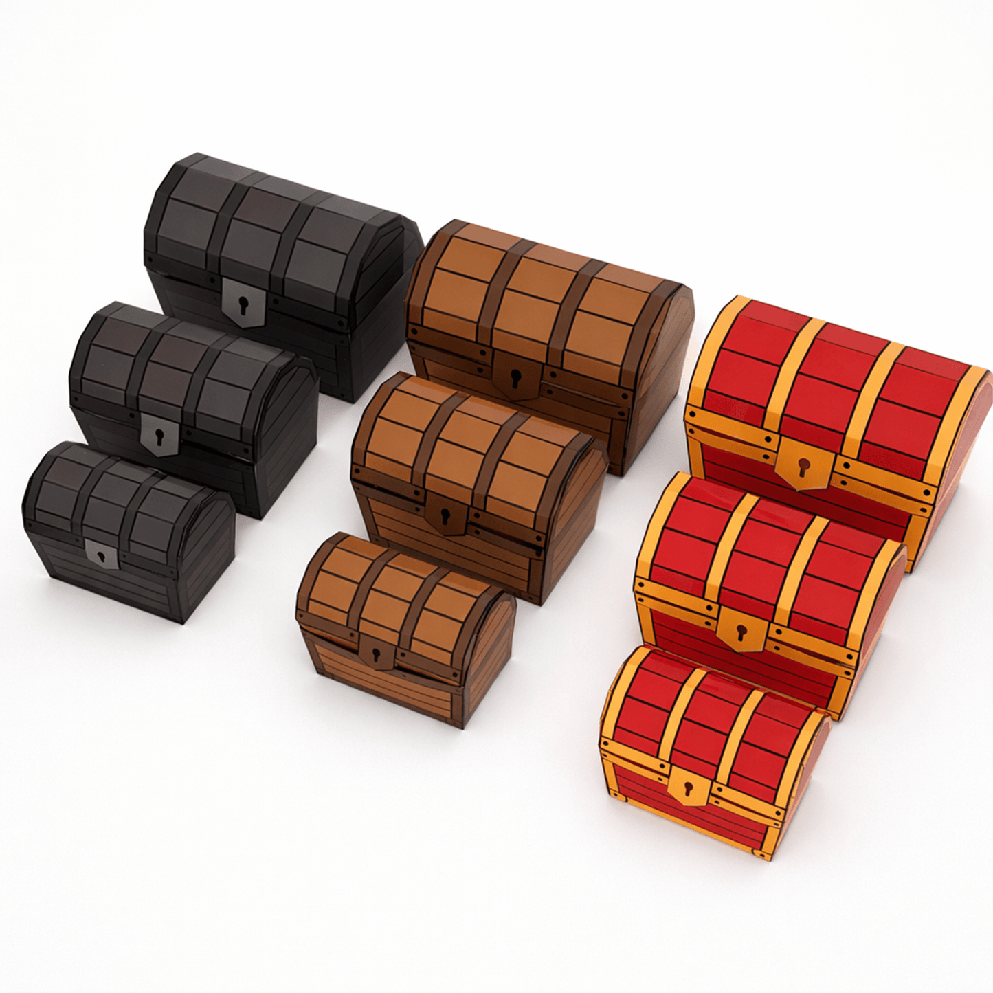 Treasure Chest Treat Box Bundle PDF Download | 12 Printable Papercraft Templates