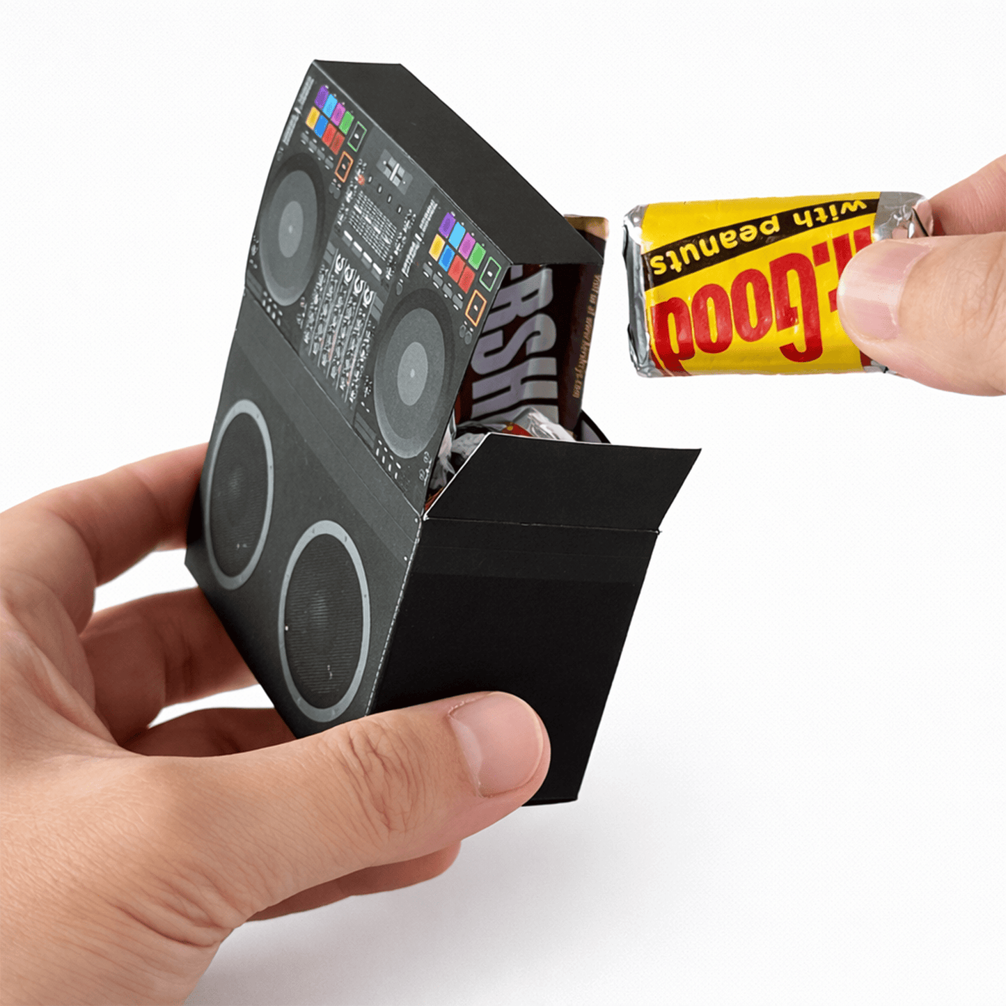 DJ Booth Favor Box Papercraft Template Party Candy Storage Nesting Set | Digital Download PDF