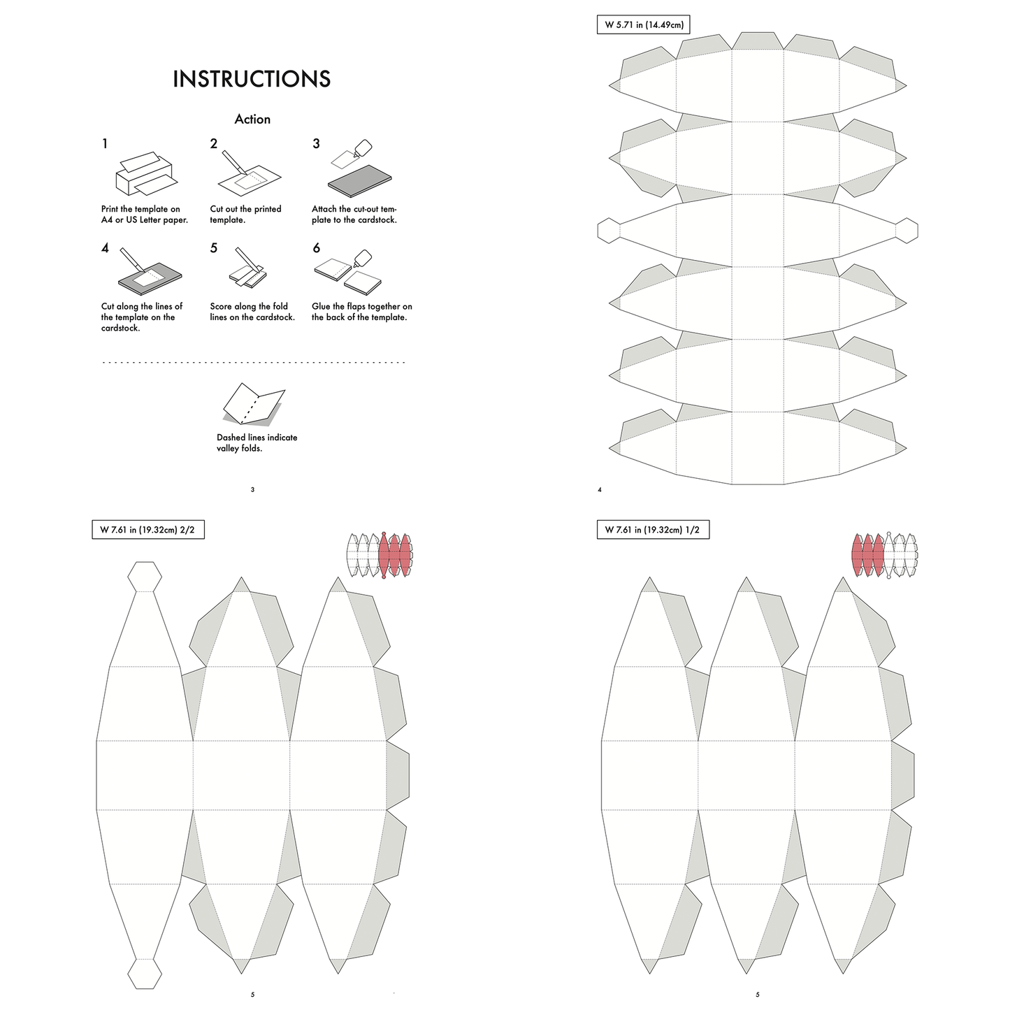American Football Papercraft Template Three Sizes Printable PDF DIY Full Size 11-inch Custom Color
