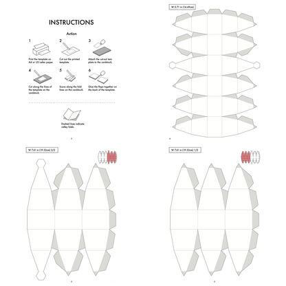 American Football Papercraft Template Three Sizes Printable PDF DIY Full Size 11-inch Custom Color