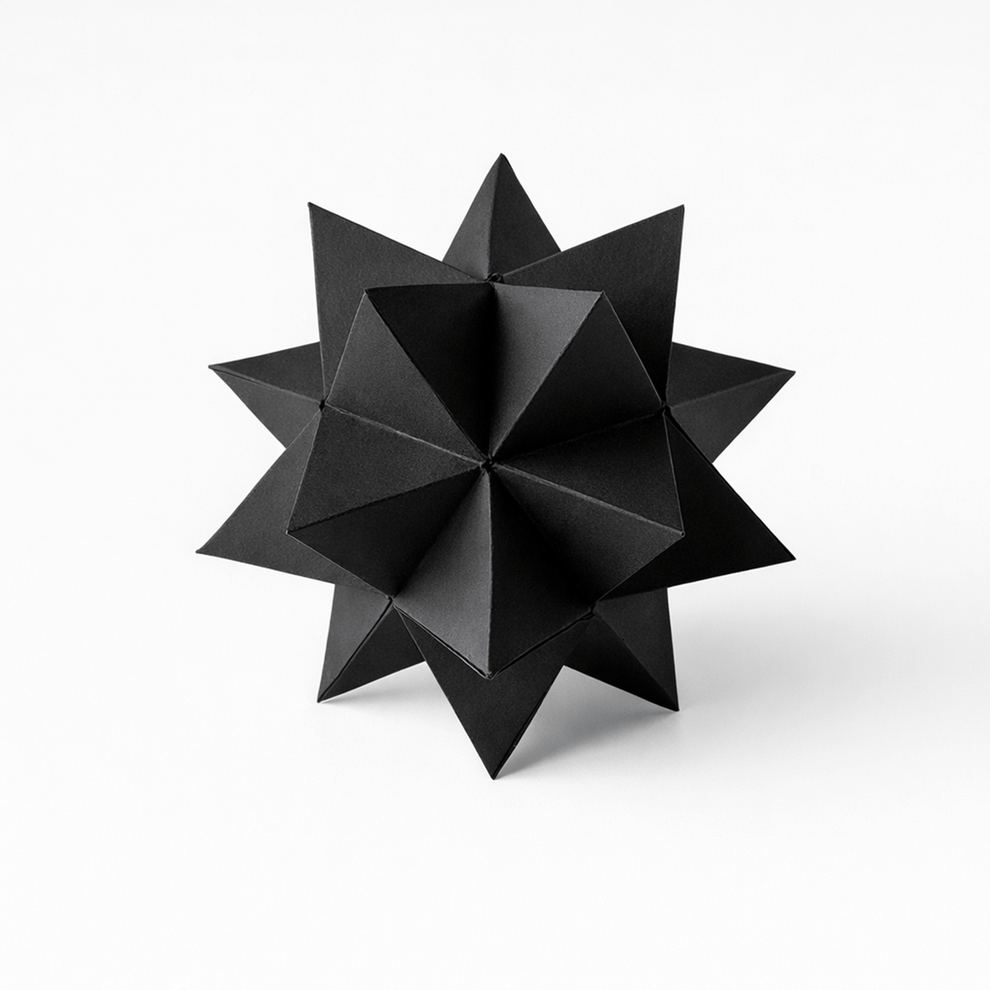 3D Star Polyhedron Papercraft Set Geometric Sculpture DIY Math Model Printable Template PDF Download