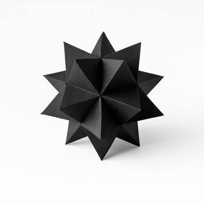 3D Star Polyhedron Papercraft Set Geometric Sculpture DIY Math Model Printable Template PDF Download