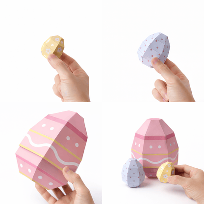 Easter Egg Favor Boxes | Papercraft Candy Treat Templates (Digital Download PDF)
