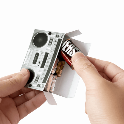Retro Boombox Favor Box Nesting Set Printable Papercraft Party Candy Boxes | Digital Download PDF
