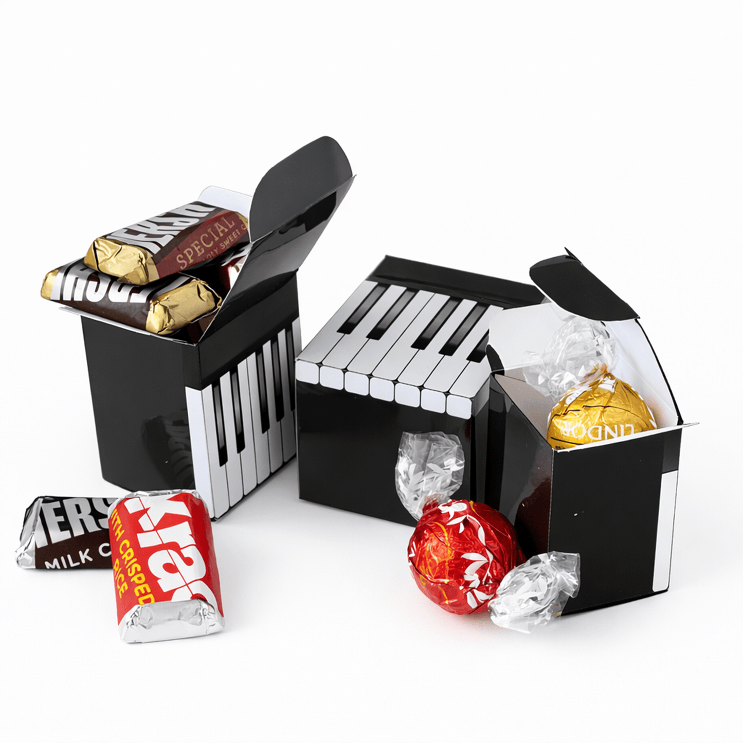 Piano Keyboard Treat Box PDF Download | Printable Music Party Papercraft Template