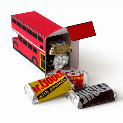 Double Decker Bus Favor Box Template – Routemaster Style Treat Holder (Digital Download)