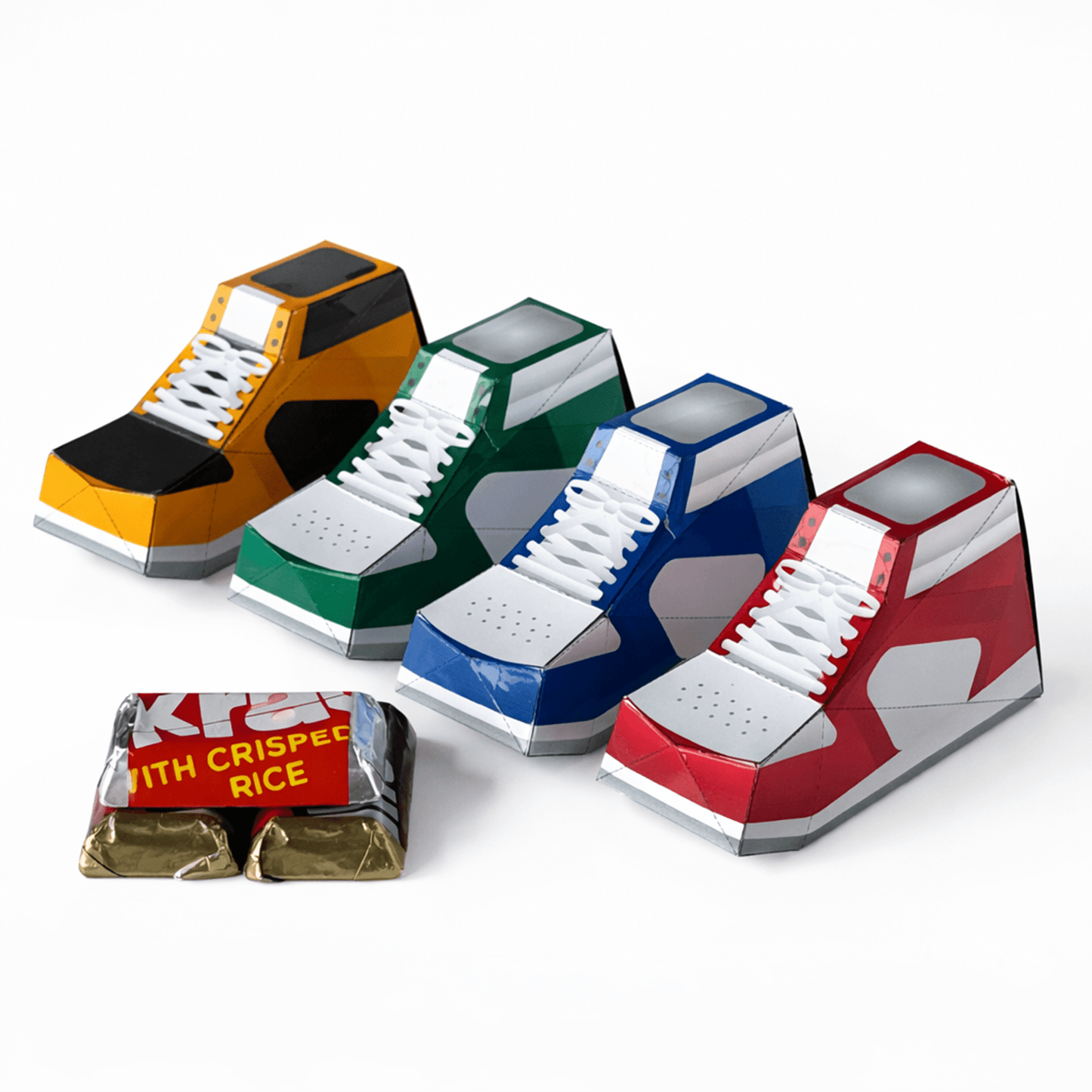 Basketball Sneaker Favor Box Papercraft, 12 Templates, Party Candy Box, 3 Sizes Printable | Digital Download PDF