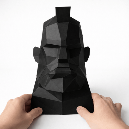 Polygonal Mohawk Mannequin Head Papercraft – DIY 3D Display for Headphones, Glasses | Printable PDF Template