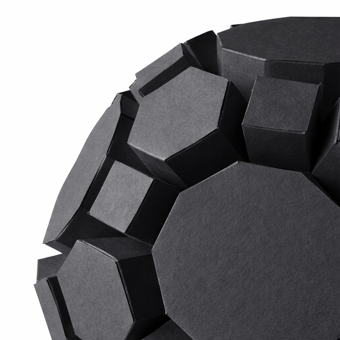 Geometric Sphere Papercraft Template, 3D Polyhedron Sculpture (Digital Download PDF)
