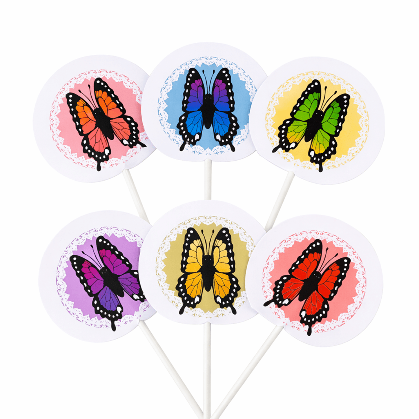 Butterfly Cake Topper with Moving Wings, Interactive Flip Animation, Printable PDF | Digital Download PDF