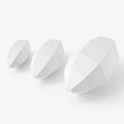 American Football Papercraft Template Three Sizes Printable PDF DIY Full Size 11-inch Custom Color