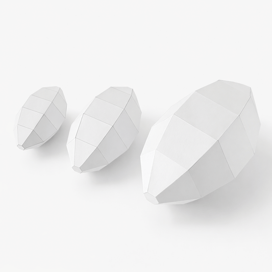 American Football Papercraft Template Three Sizes Printable PDF DIY Full Size 11-inch Custom Color