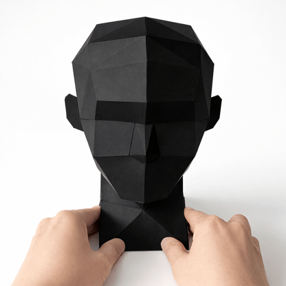 Printable Kids Mannequin Head - Low-Poly Display Stand (PDF Template)