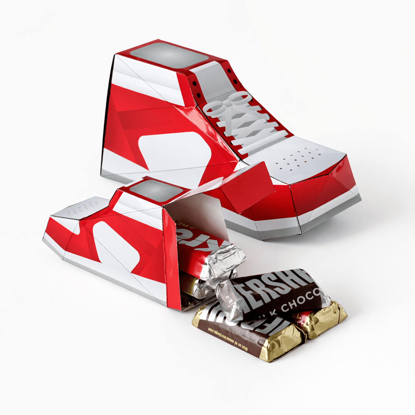 Basketball Sneaker Favor Box Papercraft, 12 Templates, Party Candy Box, 3 Sizes Printable | Digital Download PDF