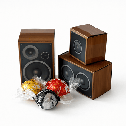 Printable Speaker Treat Box Nesting Set Papercraft Party Favor Audio Gift DIY Template