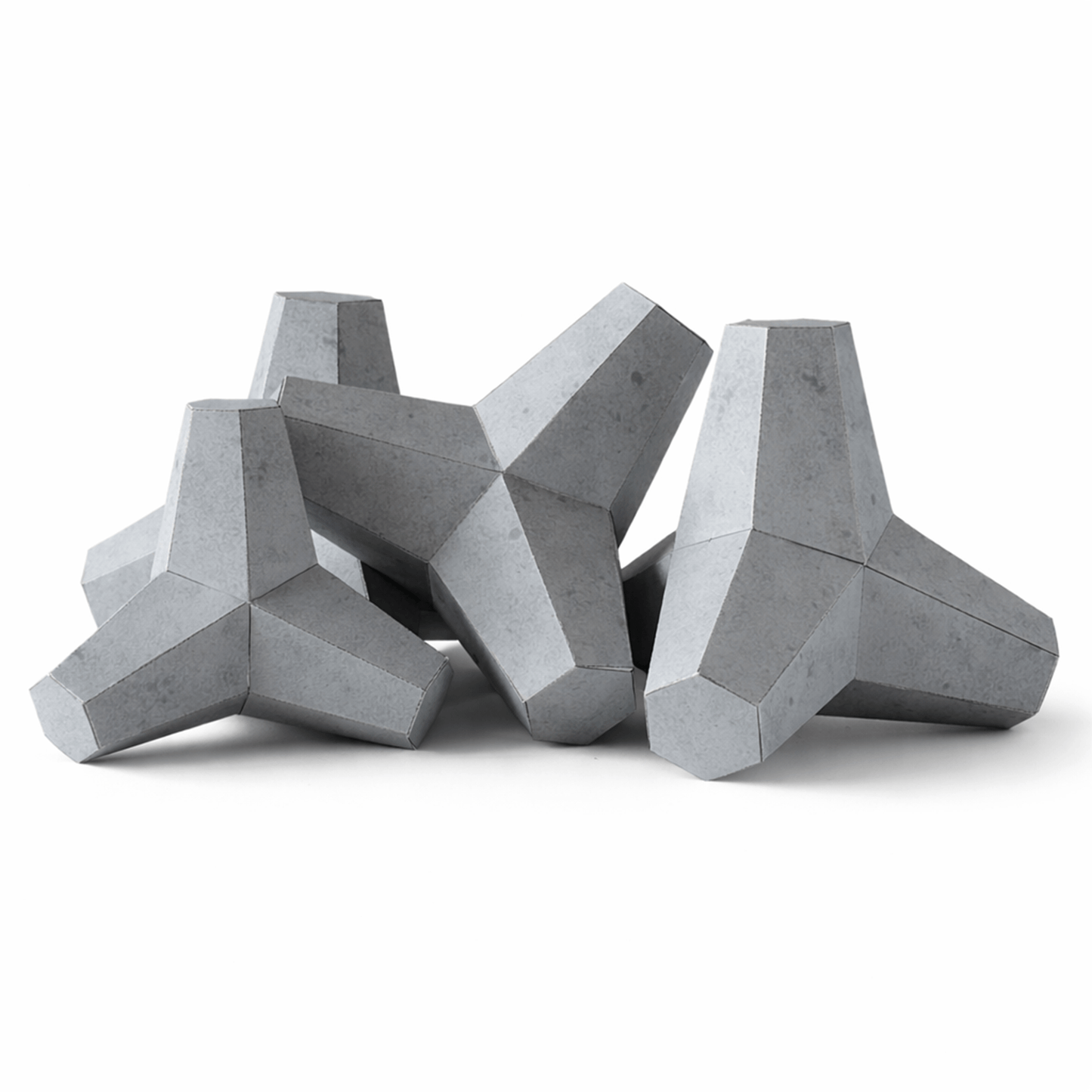 Tetrapod Papercraft Box Set | Stackable Wave Breaker Desktop Decor (Digital Download)