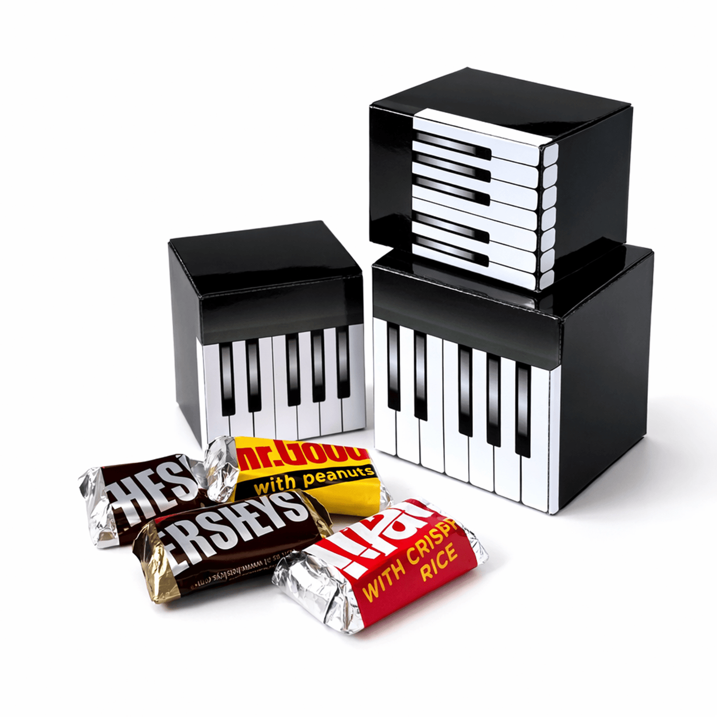 Piano Keyboard Treat Box PDF Download | Printable Music Party Papercraft Template